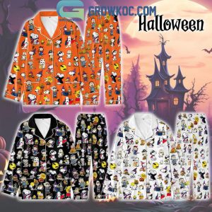 Peanuts Snoopy Charlie Brown Happy Halloween Polyester Pajamas Set