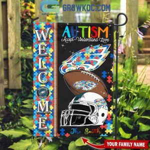 Philadelphia Eagles Autism Accept Understand Love Personalized House Garden Flag