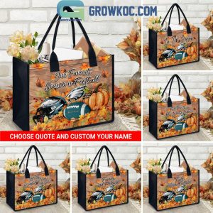 Philadelphia Eagles Welcome Fall Season Personalized Canvas Tote Bag