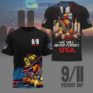 Scooby Doo 9/11 Patriot Day We Will Never Forget USA Hoodie T-Shirt