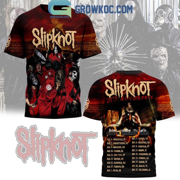 Slipknot 25th Anniversary With North America Tour 2024 Hoodie T Shirt