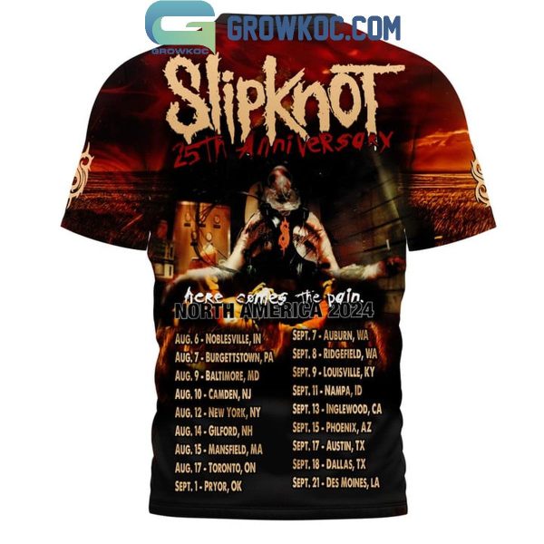 Slipknot 25th Anniversary With North America Tour 2024 Hoodie T Shirt