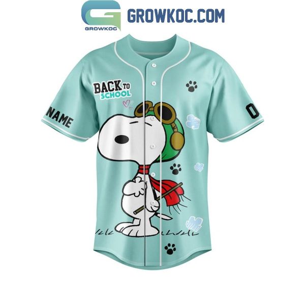 Snoopy Back To Class Personalized Baseball Jersey