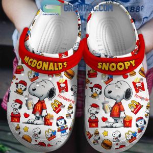 Snoopy Enjoying His McDonald’s Big Mac Crocs Clogs