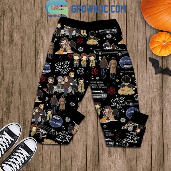 Supernatural Get In Loser Halloween Fleece Pajamas Set