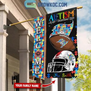 Tampa Bay Buccaneers Autism Accept Understand Love Personalized House Garden Flag