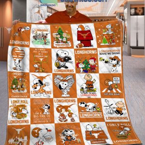 Texas Longhorns Snoopy Longhorns Make Me Drink Proud Fleece Blanket Quilt