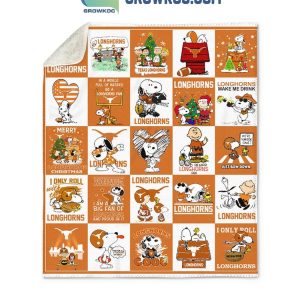 Texas Longhorns Snoopy Longhorns Make Me Drink Proud Fleece Blanket Quilt