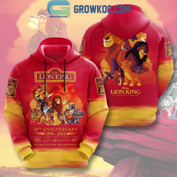 The Lion King 30 Years 1994-2024 Thank You For The Memories Hoodie T Shirt