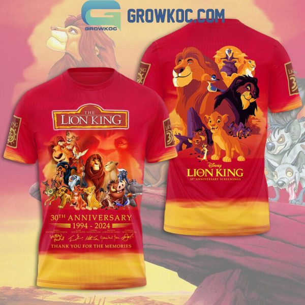 The Lion King 30 Years 1994-2024 Thank You For The Memories Hoodie T Shirt