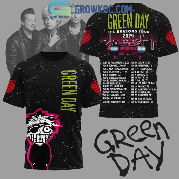 The Saviours Tour 2024 Of Green Day Band Celebration Hoodie T Shirt