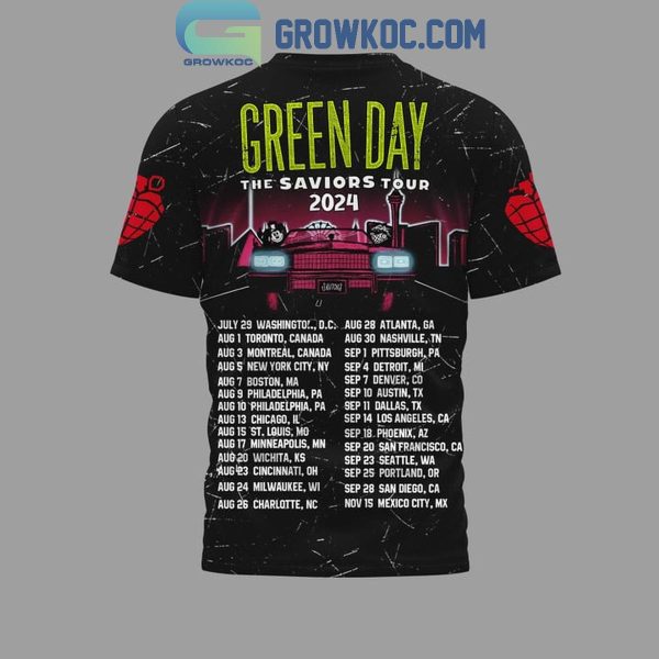 The Saviours Tour 2024 Of Green Day Band Celebration Hoodie T Shirt