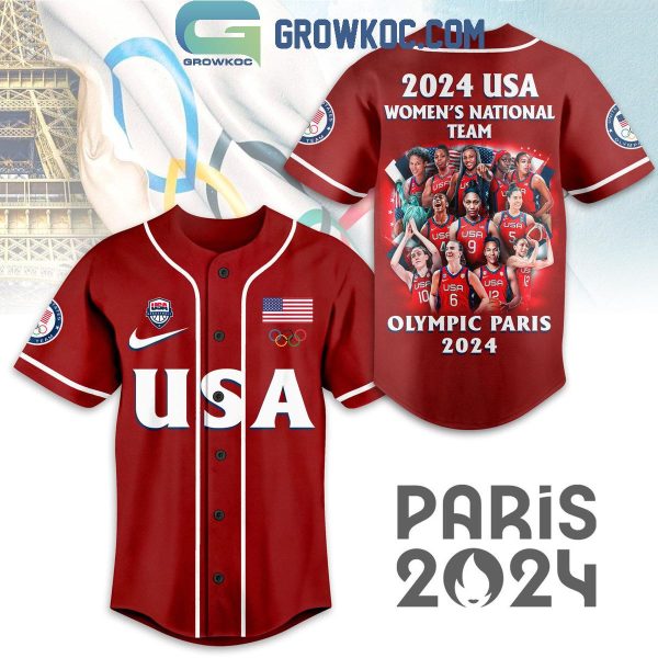 USA Women’s National Team Olympic Paris 2024 Personalized Baseball Jersey