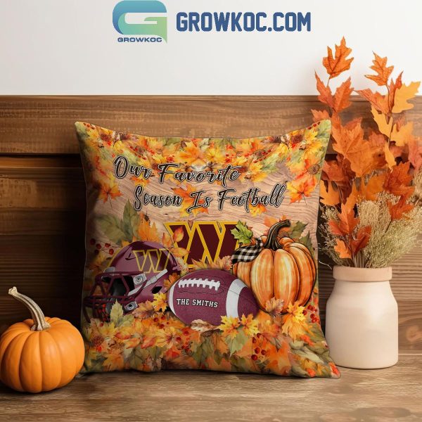 Washington Commanders Football Welcoming Fall Season Personalized Pillow