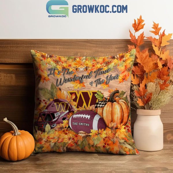 Washington Commanders Football Welcoming Fall Season Personalized Pillow