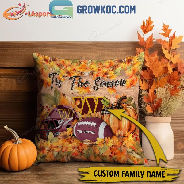 Washington Commanders Football Welcoming Fall Season Personalized Pillow