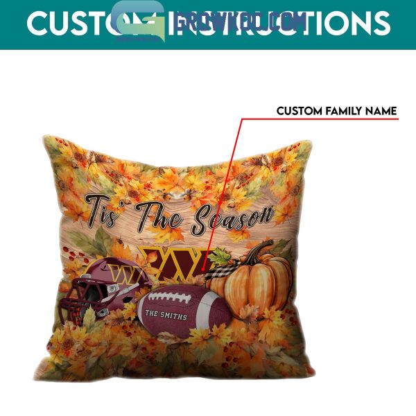 Washington Commanders Football Welcoming Fall Season Personalized Pillow