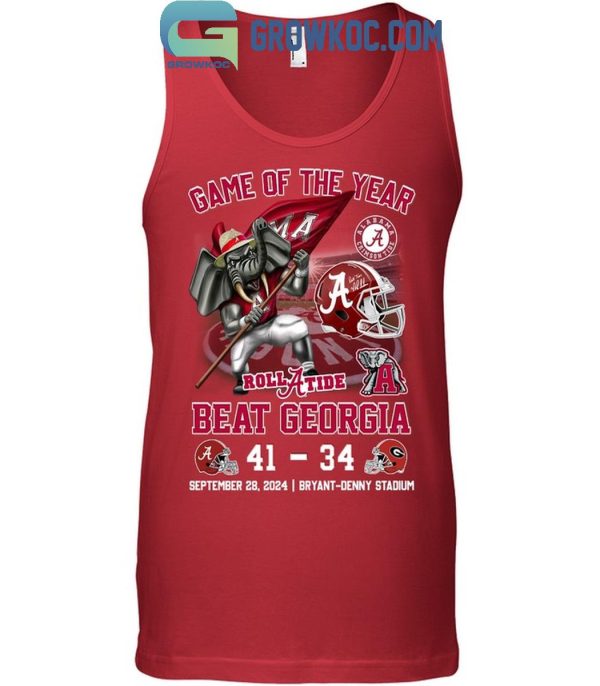 Alabama Crimson Tide Beat Georgia Bulldogs Game Of The Year 2024 T-Shirt