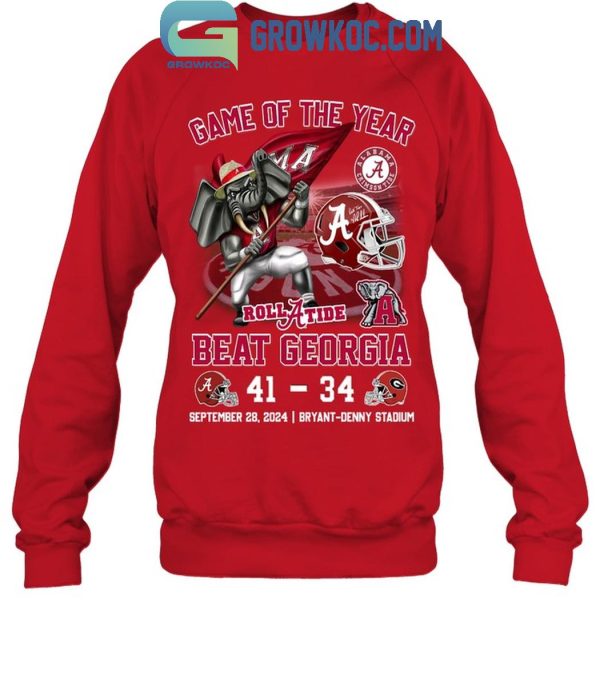 Alabama Crimson Tide Beat Georgia Bulldogs Game Of The Year 2024 T-Shirt