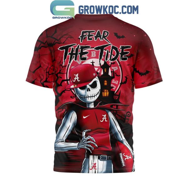 Alabama Crimson Tide Fear Jack Skellington And The Tide Hoodie T-Shirt