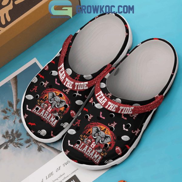 Alabama Crimson Tide Football Halloween Fear The Tide Crocs Clogs