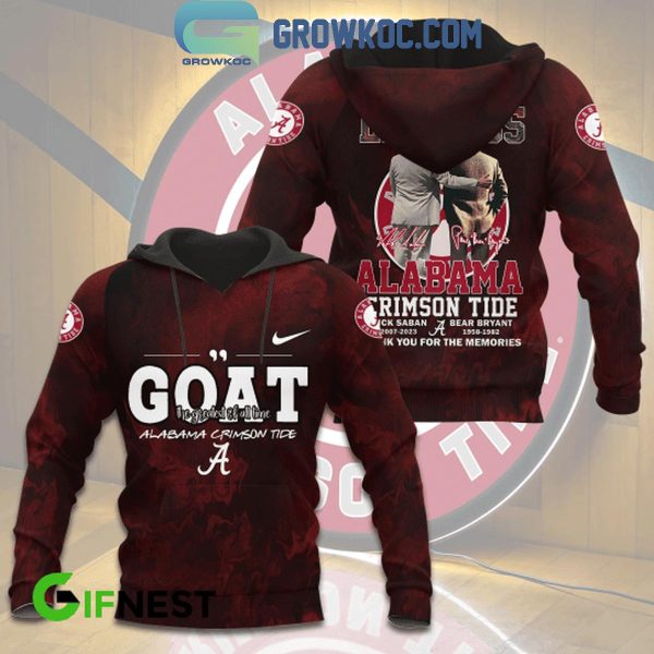 Alabama Crimson Tide Goat 2024 Nick Saban Bear Bryant Hoodie T-Shirt