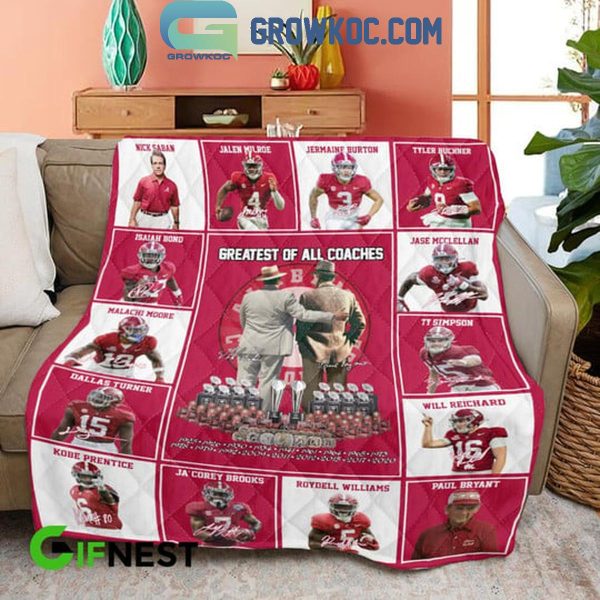 Alabama Crimson Tide Greatest Of All Coaches 2024 Fleece Blanket Quilt