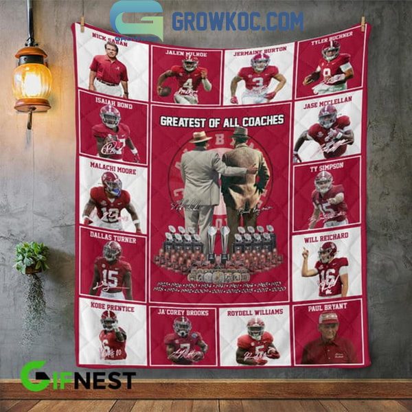 Alabama Crimson Tide Greatest Of All Coaches 2024 Fleece Blanket Quilt