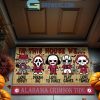 Arkansas Razorbacks In This House We Love Halloween Horror Movies Doormat