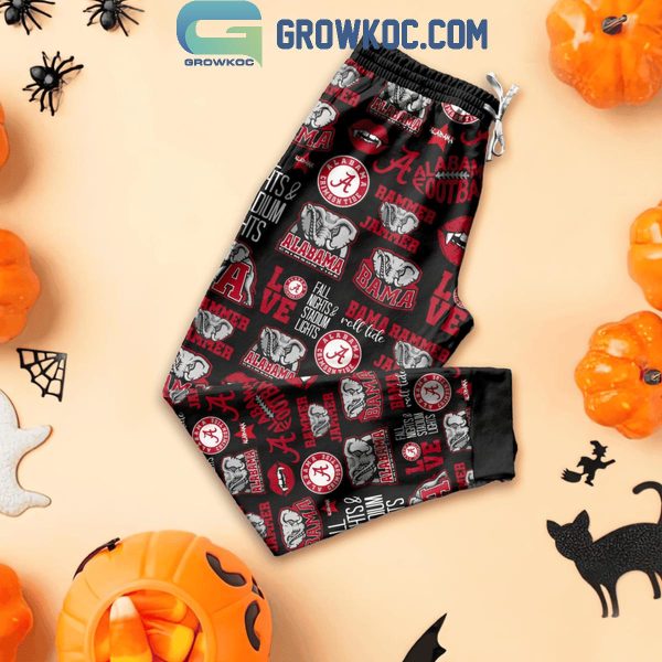 Alabama Crimson Tide Spooky Season Fear The Tide Fleece Pajamas Set