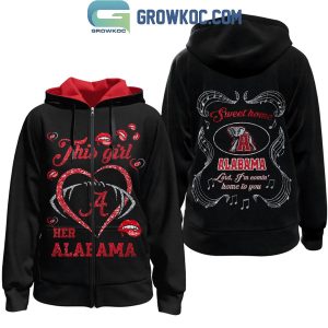 Alabama Crimson Tide This Girl Loves Her Alabama Hoodie T-Shirt