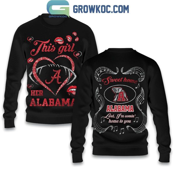 Alabama Crimson Tide This Girl Loves Her Alabama Hoodie T-Shirt