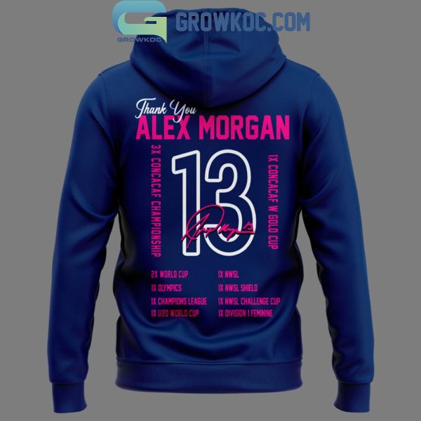 Alex Morgan Thank You San Diego Wave FC The Goat 2024 Hoodie T-Shirt