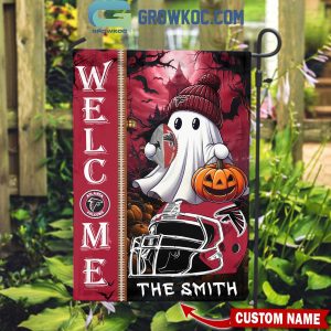 Atlanta Falcons Welcome Halloween 2024 Personalized House Garden Flag