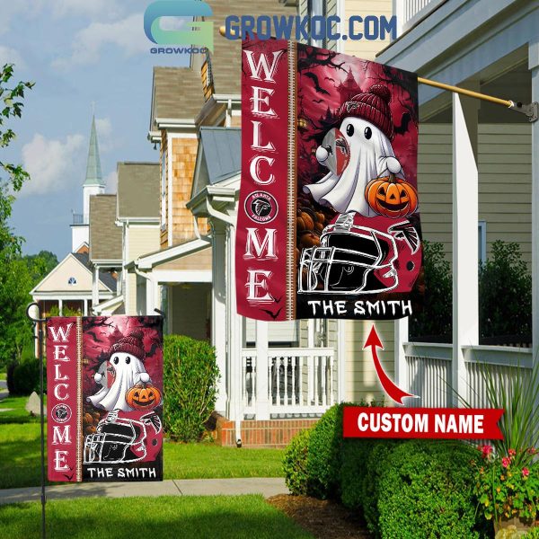 Atlanta Falcons Welcome Halloween 2024 Personalized House Garden Flag