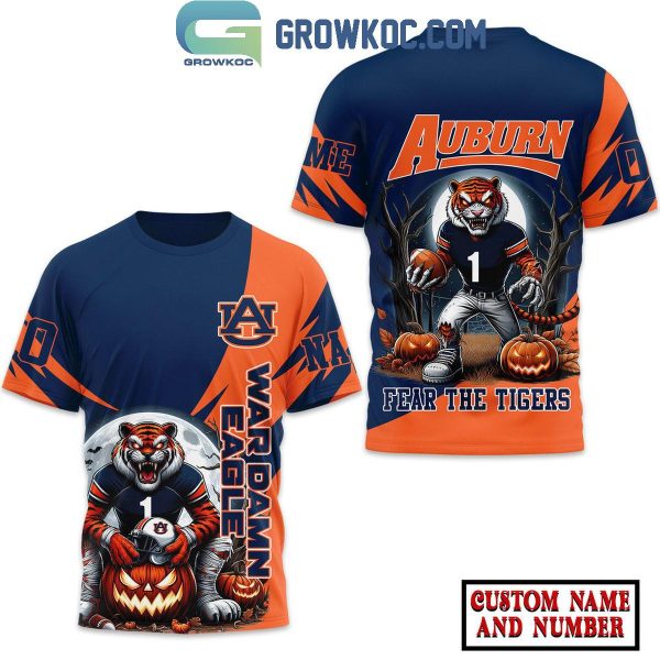 Auburn Tigers Fear The Tigers 2024 Halloween Personalized Hoodie T-Shirt