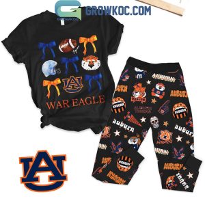 Auburn Tigers Go Tigers Halloween Fleece Pajamas Set