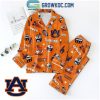 Auburn Tigers Go Tigers Halloween Polyester Pajamas Set White