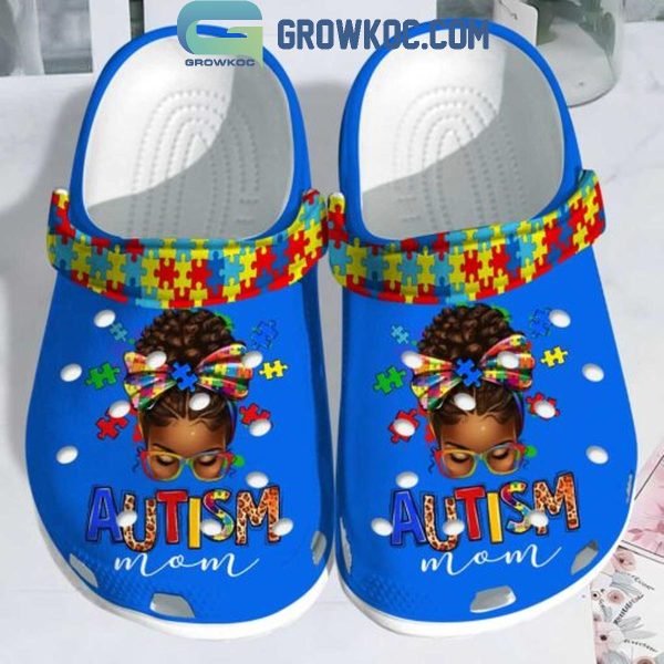 Autism Mom Black Woman Autism Awareness Crocs Clogs