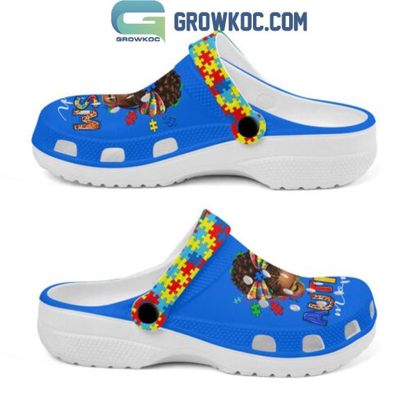 Autism Mom Black Woman Autism Awareness Crocs Clogs