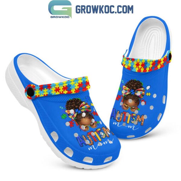 Autism Mom Black Woman Autism Awareness Crocs Clogs