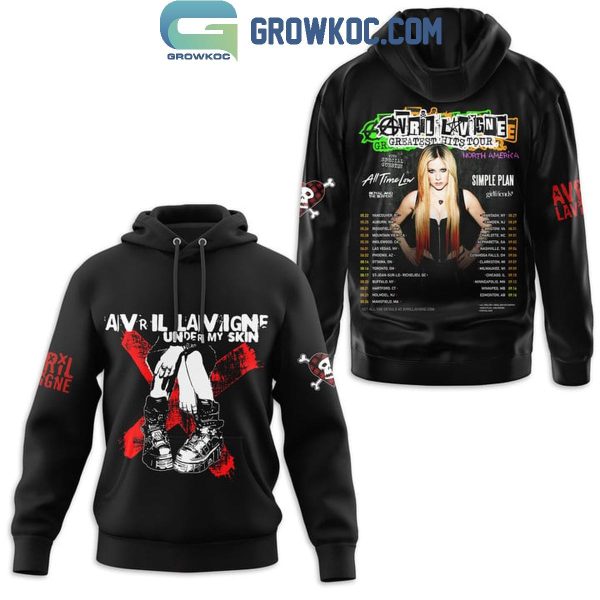 Avril Lavigne Under My Skin The Tour Of Greatest Hit 2024 Hoodie T-Shirt