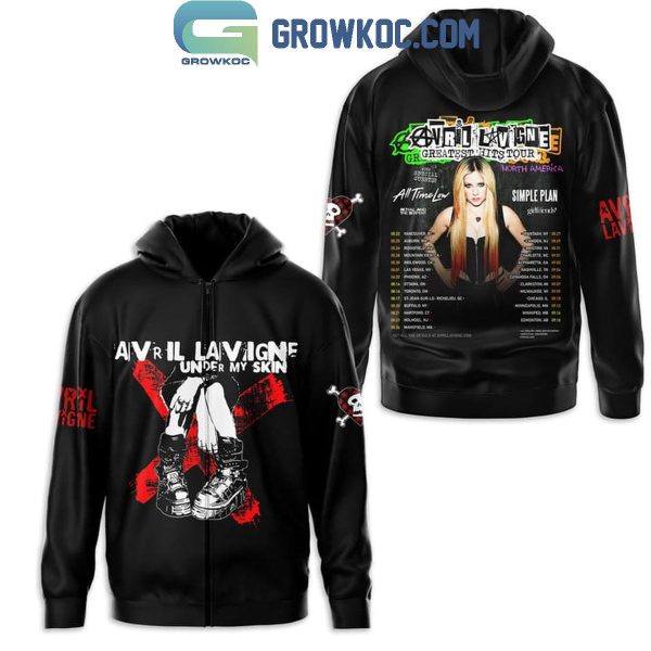 Avril Lavigne Under My Skin The Tour Of Greatest Hit 2024 Hoodie T-Shirt