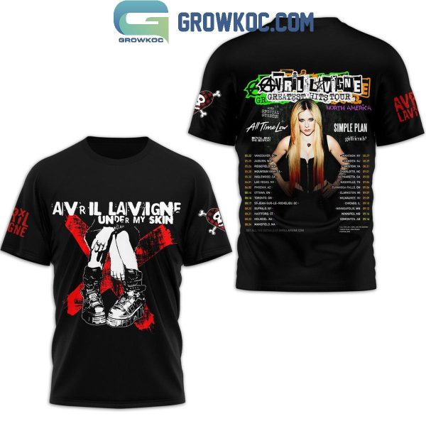 Avril Lavigne Under My Skin The Tour Of Greatest Hit 2024 Hoodie T-Shirt