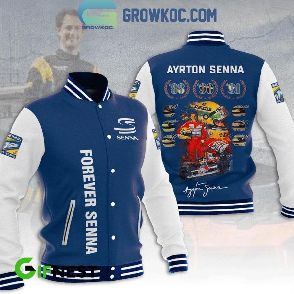 Ayrton Senna Forever Senna Formula 1 Champions Baseball Jacket