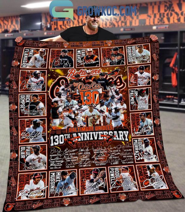 Baltimore Orioles 130th Anniversary 1894-2024 The Legend Fleece Blanket Quilt