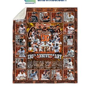 Baltimore Orioles 130th Anniversary 1894-2024 The Legend Fleece Blanket Quilt