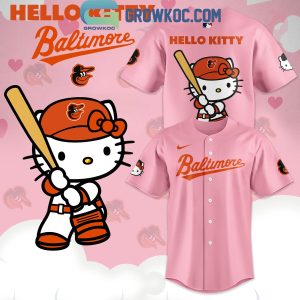 Baltimore Orioles In Pink Celebrating Hello Kitty 2024 Baseball Jersey