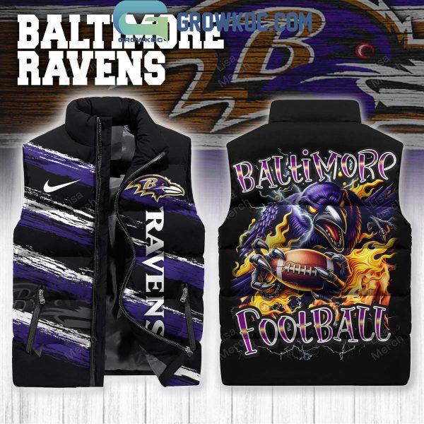 Baltimore Ravens Football 2024 Sleeveless Puffer Jacket