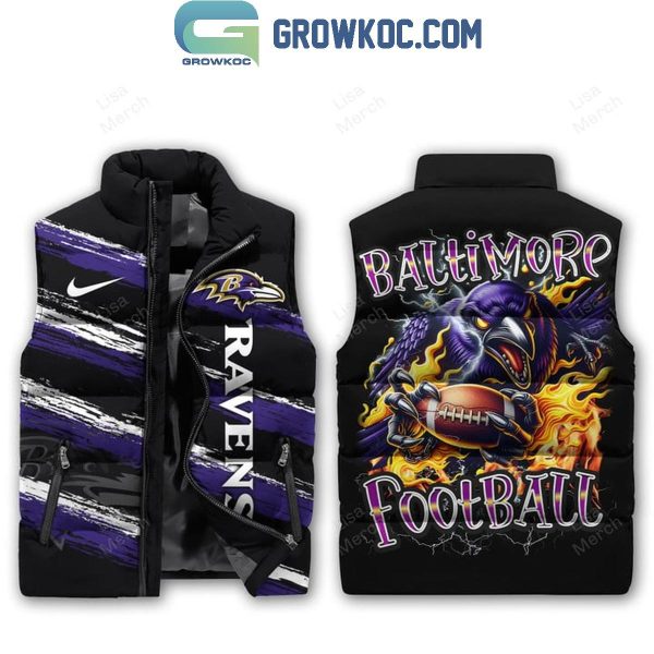 Baltimore Ravens Football 2024 Sleeveless Puffer Jacket